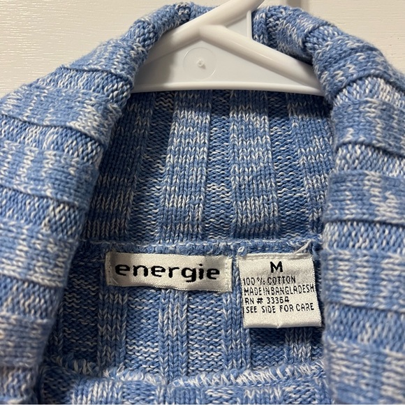 Energie Blue Turtleneck Ribbed Sweater - Picture 5 of 5